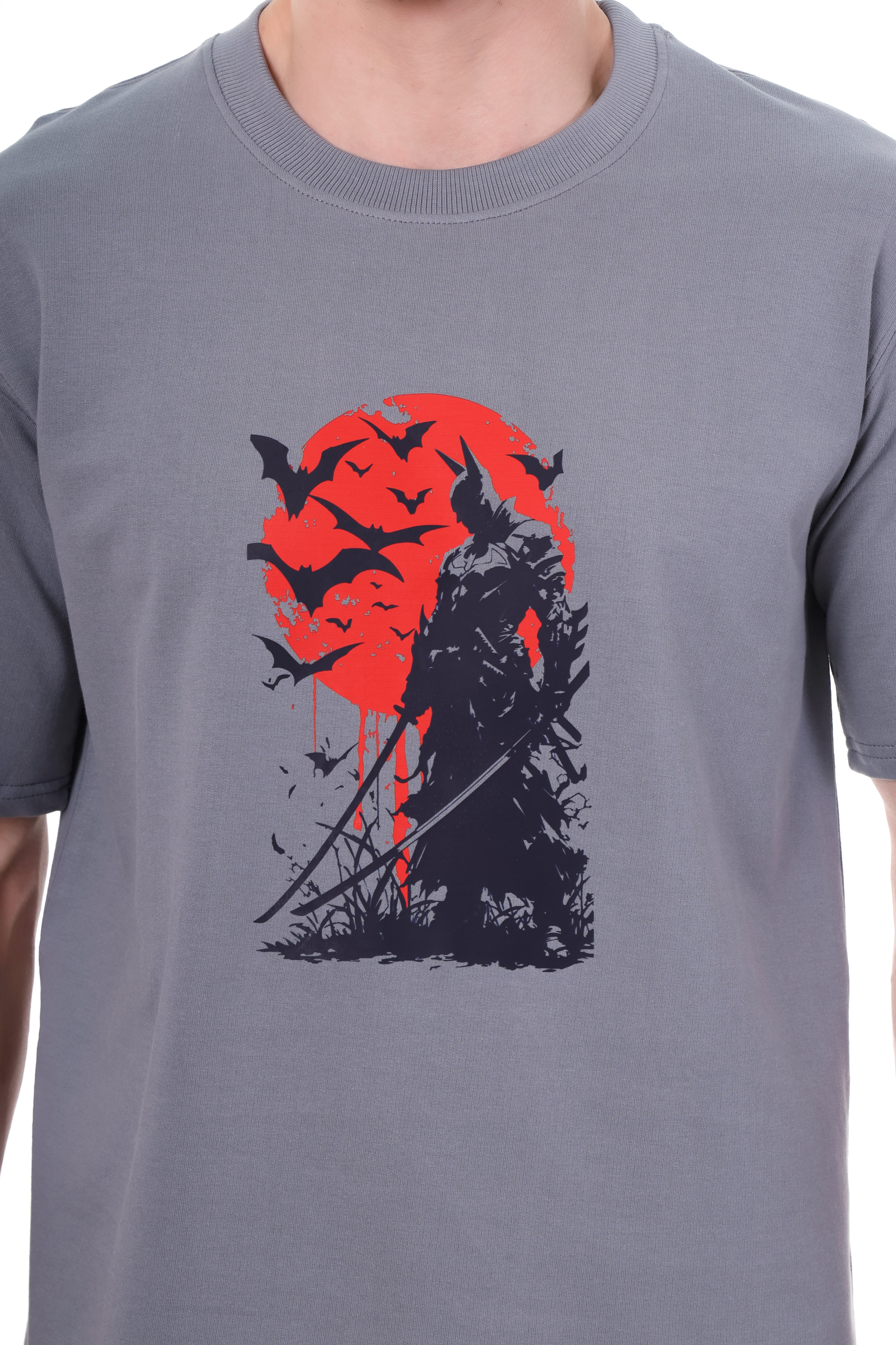 BATMAN Graphic Premium Grey Oversize Unisex Tshirt