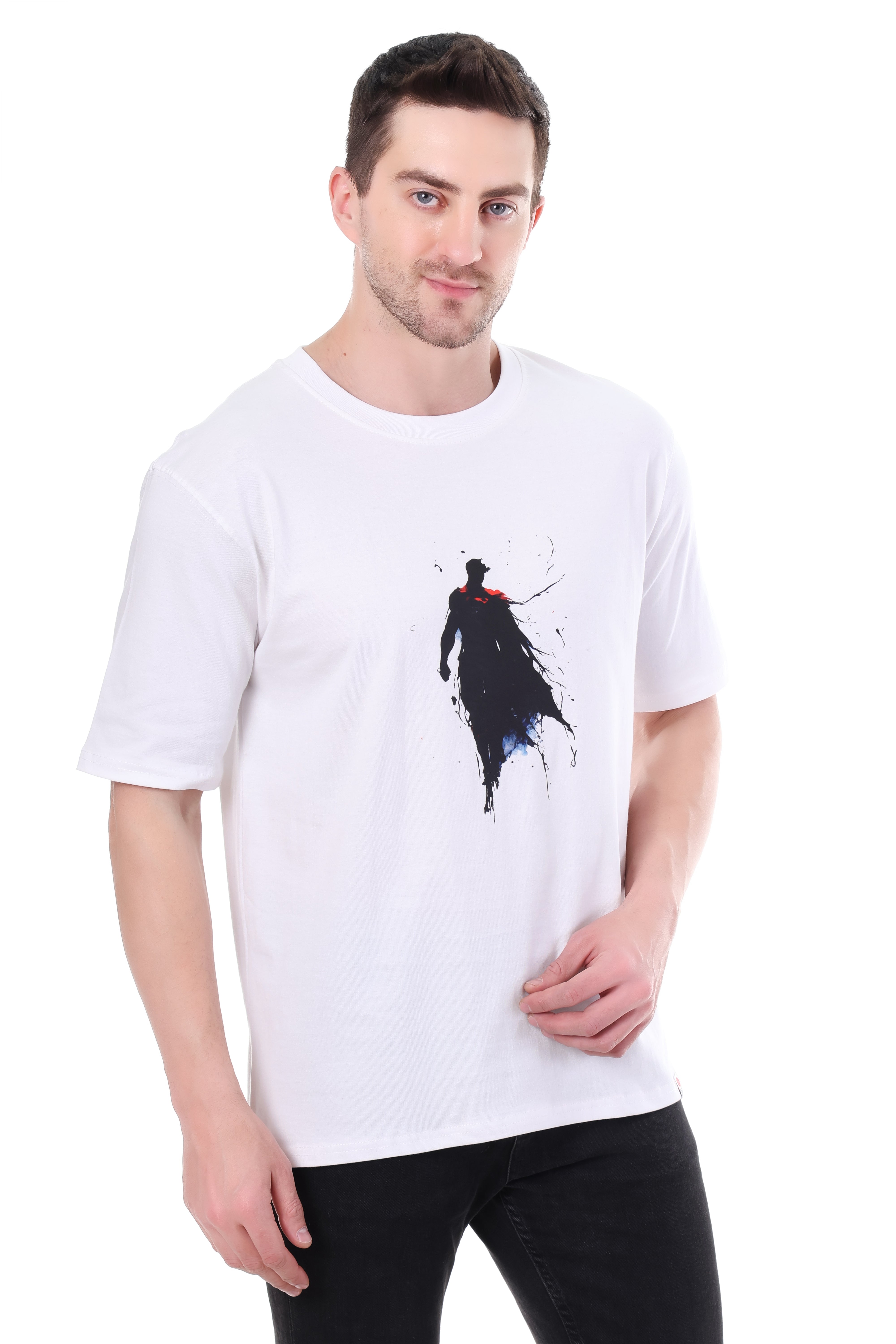 BATMAN Graphic Premium White Oversize Unisex Tshirt