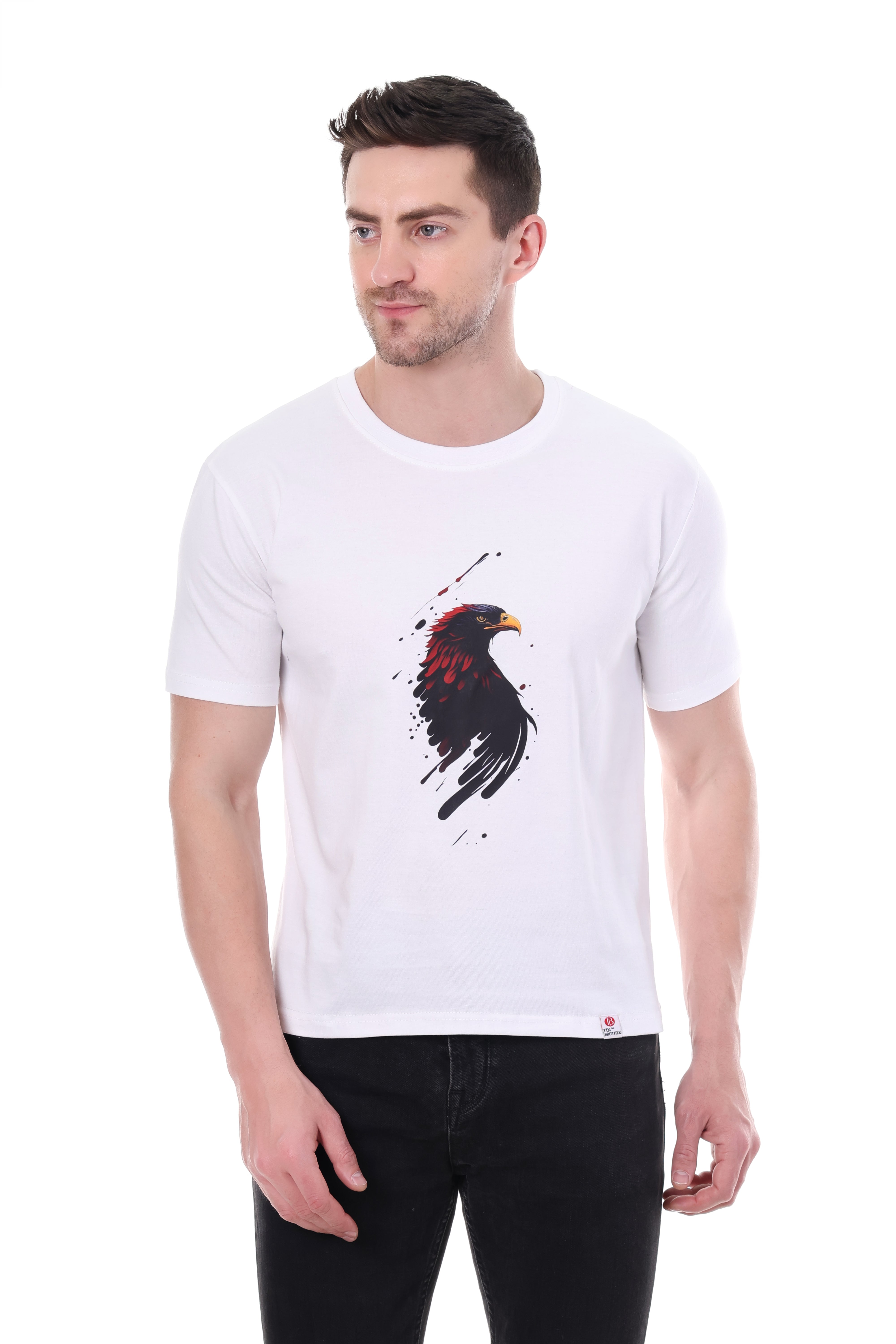 EAGLE Graphic Premium White Regular Fit Unisex Tshirt